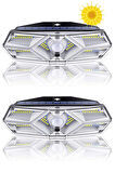 Greentech Güneş Enerjili Hareket Sensörlü, 6 Taraflı 104 Led Aydınlatma / GT-SL13-2 Adet 