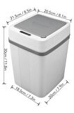 Greentech Sensörlü 12 Litre Çöp Kovası (Şarj Edilebilir Lityum Pilli) / GT-SC01