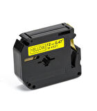 BROTHER P Touch M tape M-K631 Sari Etikete  Siyah 12mmx8M Muadil