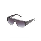 Hermossa Hm 1628 C3 60 Unisex Geometrik Şeffaf Füme Kemik Güneş Gözlüğü