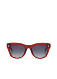Hermossa Şeffaf Kırmızı C 3 Cat Eye Kadın Güneş Gözlüğü