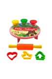 Play Dough Oyun Hamuru Seti Sofralı Merdaneli 3 Renk Hamurlu Kalıplı Oyun Hamuru Seti