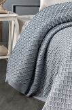 Evlen Home Pike Poly Çift Kişilik Triko Battaniye Gri 220 x 240 cm