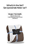 Sherpa Tv Battaniye Tek Kişilik Çizgili Yumuşak Peluş Wellsoft Yatak Örtüsü