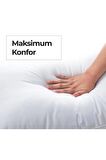 Elyaf Dolgulu 4 Adet Silikon Yastık 50x70 cm Pamuk Otel Yastık Beyaz Yumuşak