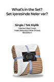 Sherpa Tv Battaniye Tek Kişilik Çizgili Yumuşak Peluş Wellsoft Yatak Örtüsü