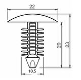 CITROEN PEUGEOT İÇ DÖŞEME KLİPSİ SİYAH SAYK0505 12 ADET MARKA İLE UYUMLU