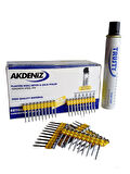 Akdeniz 2.7x38 mm Metal - Beton Pin Kademeli Tabanca Çivisi+1 Gaz