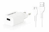 Adapthor 12W 5V 2.4A Usb 3.0 + Usb To Mıcro 3A Kablolu Set Beyaz 