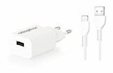 Adapthor 12W 5V 2.4A Usb 3.0 + Usb To Lıghtnıng 3A Kablolu Set Beyaz 