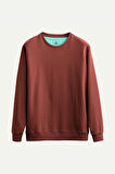 Unisex Basic Regular Sweatshirt - Ruga - Brick