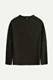 Unisex Basic Çift Taraflı Sweatshirt - Lyuga - Asphalt