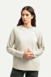 Unisex Basic Çift Taraflı Sweatshirt - Lyuga - Bone