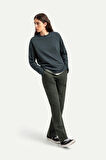 Unisex Basic Çift Taraflı Sweatshirt - Lyuga - Raven
