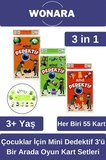 Özel Zeka Geliştirici Eğitici Ailece Çocuklara Eğlenceli Mini Dedektif Üçü Bir Arada Oyun Kart Seti