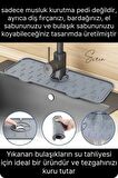 Mutfak Banyo Lavabo Silikon Musluk Arkası Mat Su Tutucu Koruyucu Tezgah Üstü Bulaşık Kurutma Pedi