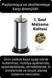 8 Adet 1. Sınıf A Kalite Krom M10 Paslanmaz Baza Koltuk Kanepe Destek Ayağı Mobilya Tv Ünitesi Sehpa