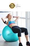 65 cm Yoga Pilates Topu ve Şişirme Pompası Hediye Denge Egzersiz Aerobik Jimnastik Reformer Spor Set