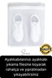 Premium Fermuarlı Ayakkabı Yıkama Filesi Sandalet Terlik Çamaşır Çorap Torbası Yırtılmaz Dayanıklı