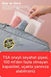 3 Adet Seyahat Şişesi Seti Krem Şampuan Saç Kremi Doldurulabilir Patlamaz Sızdırmaz Taşınabilir