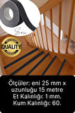 Premium 2 Adet 25mm x 15mt Siyah Kaydırmaz Bant Yapışkanlı Merdiven Basamak Zemin Güçlü Tutunabilen