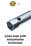 6 Parça Kovan Tipi Lokma Anahtarı Buji Boru Seti Civata Çinko Kaplı Lavabo Montaj 8-17 mm Arası