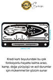 Paslanmaz Çelik Çok Fonksiyonlu İşlevsel Balıkçı Kiti Hayatta Kalma Balık Tutma Olta Uç Seti Cep Boy