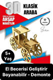 Özel Üretim 3 Boyutlu Minyatür Ham Ahşap Maket Boyanabilir Eğitici Öğretici Motor Beceri Hobi Oyun