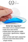 1 Çift Uzun Süreli Kullanım Ark Takviye Düz Taban İçin Boşluk İçe Basma Destekli Anatomik Silikon