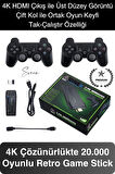 20000 Oyunlu 4K Tak Çalıştır 2.4g Uyumlu HDMI Kablosuz Çift Kol Konsol Game Stick Retro Atari