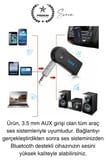Şarjlı Blutooth Aux Araç Kiti Müzik Ses Alıcı Adaptörü 3.5mm Jak Tv Telefon Kablosuz Bağlantı