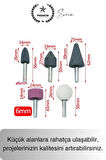 10 Parça Hobi Gravür Dremel Taşlama Ucu Mini Metal Ahşap Oyma Seti Parlatma Zımparalama Fırçalama