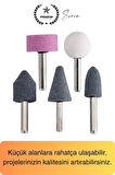 5 Parça Hobi Gravür Dremel Taşlama Ucu Mini Metal Ahşap Oyma Seti Parlatma Zımparalama Fırçalama