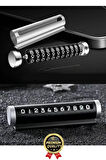 Yeni Araç İçi Telefon Numarası Parkmatik Metal Çevirmeli Ayarlı Torpido Üstü Silindir Numaratör