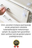 Çok Amaçlı Ayarlanır Dolap Çekmece Kapağı Koruma Aparatı Bebek Çocuk Güvenlik Kilidi 6 Adet 12 Cm