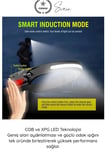#KafaFeneri Sensörlü USB Şarjlı Kafa Lambası COB LED 5 Aydınlatma Modlu Güçlü Işıldak Dahili Pilli Ayarlanabilir Bantlı Kötü Koşullara Dayanıklı Kamp Balıkçılık Tamir Outdoor Çalışma Feneri