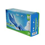 Pudrasız Mavi Nitril Eldiven Orta Boy (M) 100 Lü Paket