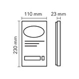 AUDIO BUS PLUS 1 BUTON KAMERALI ZİL PANELİ SİYAH