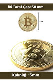 Deluxe Series Kutulu Hediyelik Kripto Hatıra Koleksiyon Bitcoin Madeni Para Altın Rengi 2 Adet