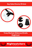 Deluxe Pratik Vakumlu Aynaya Yapıştırma Aparatlı Evde Saç Sakal Kesme Siyah Tıraş Örtüsü - 2 Adet