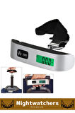 Deluxe Seyahat Bavul Ağırlık Tartı Dijital Lcd Ekran Çok Amaçlı Taşınabilir Bagaj Tartısı Max 50 Kg
