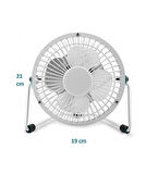 Laptop PC Metal Masaüstü serinletici FAN Beyaz USB Kablolu Usb 18 cm. Vantilatör