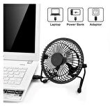 Metal Masaüstü FAN Siyah Laptop / PC USB Kablolu Usb 18 cm. Vantilatör