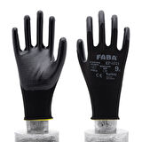 FABA EP-1321 Siyah Nitril Polyester Eldiven-L