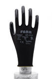 FABA EP-1321 Siyah Nitril Polyester Eldiven-XL