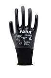 FABA EP-1323 Siyah Nitril Polyester Eldiven-XL 