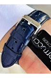 Function Fonksiyonlu Lacivert Renk 3 Atm Su Geçirmez Deri Kordon Erkek Kol Saati