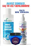 YÜZÜCÜ KOZMETİK SEPETİ ÜÇÜ 1 ARADA ÖZEL FİYAT (Havuz Sonrası Şampuan, Saç Bakım Maskesi,Panthenol)