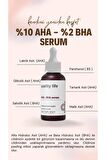 Aha Bha Serum Canlandırıcı Cilt Tonu Eşitleyici Kırmızı Peeling Cilt Serumu %10 Aha %2 Bha Glikolik