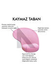 MP01 - Pembe Elips Bilek Destekli Mouse Pad | Konforlu, Kaymaz Taban, Ergonomik, Yumuşak, Ev,Ofis